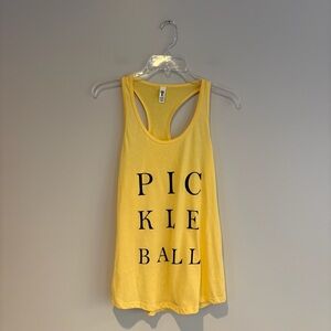Next Level Apparel Yellow Pickle Ball Tank Top